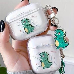 Easy Cute Dinosaur Pattern TPU Material Protective Case, Suitable for Airpods