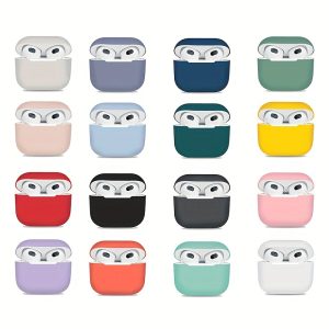 For Airpods 3 Liquid Silicone Protective Case, Minimalist Solid Color Design | Ultra-Thin, Skin-Friendly, Comfortable Grip, Shockproof, Easy to Clean | Perfect for Gym And Daily Use