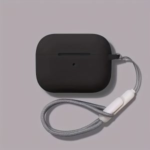Silicone Case with Lanyard and Earphone Cover, Suitable for AirPods 4 & AirPods 3 Wireless Headphones