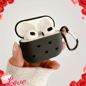 New Fashionable Black Heart Wave Dot Protective Case for Airpods
